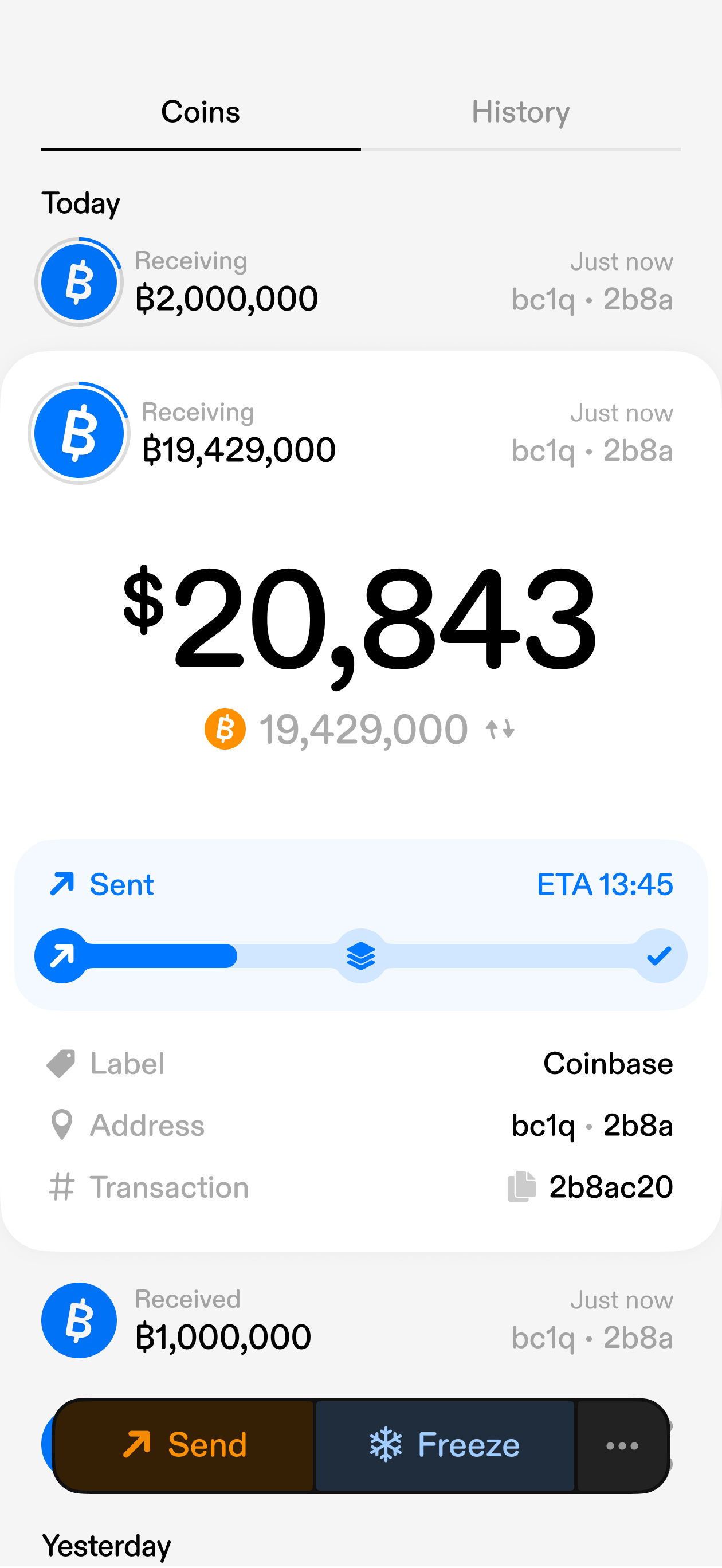 Coins — Bitcoin